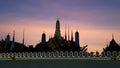 PhraKeaw temple purplesky bangkok view Royalty Free Stock Photo