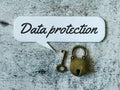 phrase DATA PROTECTION written on bubble speech Royalty Free Stock Photo