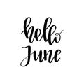 Phrase Hello June Royalty Free Stock Photo