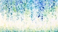 The phrase 'Serene Leafscape Interwoven bluegreen watercolor shapes on canvas texture' is a descriptive term Royalty Free Stock Photo