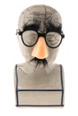 Phrenology head with funny nose and glasses