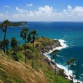 Phromthep cape viewpoint with blue sky Phuket,Thailand Royalty Free Stock Photo