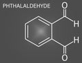 Phthalaldehyde molecule. Skeletal formula. Royalty Free Stock Photo