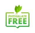 Phthalate free sign, label. Product with no phthalate added icon. Vector stock illustration