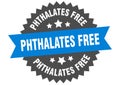 phthalates free round label. phthalates free sign