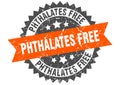 phthalates free stamp. phthalates free grunge round sign. Royalty Free Stock Photo