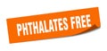 phthalates free sticker. square isolated label sign. peeler Royalty Free Stock Photo