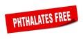 phthalates free sticker. square isolated label sign. peeler Royalty Free Stock Photo