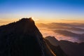 Phu Chi Dao at sunrise in Chiang rai, Thailand. Royalty Free Stock Photo