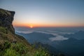 Phu Chi Fa during sunrise in Chiang Rai, Thailand Royalty Free Stock Photo