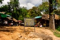 Phu Kradueng Signboard directions along the Cliff places for tourists trekking