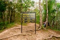 Phu Kradueng Signboard directions along the Cliff places for tourists trekking