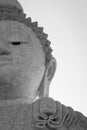 Phuket Big Buddha statue half face portrait Royalty Free Stock Photo