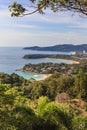 Phuket Island view point, Kata Karon Patong Beach Royalty Free Stock Photo