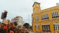 Phuket old town in thalang road with Chino Portuguese style building Royalty Free Stock Photo