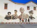Phuket street art of King Rama IX on wall