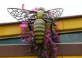 Giant Honey Bee sculpture on the Honey Farm building