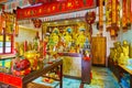 Prayer Hall of Sam Sae Chu Hut Chinese Shrine, Phuket City, Thailand Royalty Free Stock Photo