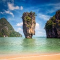 Phuket Thailand famous landmark - James Bond island Royalty Free Stock Photo