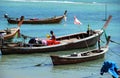 Phuket, Thailand: Fisherman in Longboat Royalty Free Stock Photo