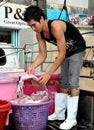 Phuket, Thailand: Fisherman with Squid