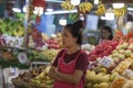 Fruit market, Thais sell fruits and vegetables to tourists