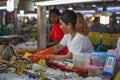 Fruit market, Thais sell fruits and vegetables to tourists