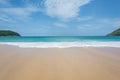 PHUKET, THAILAND- JUL 25, 2017: Crowds of tourists at Naihan beach on JUL 25, 2017 in Phuket, Thailand. Phuket is a popular destin Royalty Free Stock Photo