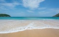 PHUKET, THAILAND- JUL 25, 2017: Crowds of tourists at Naihan beach on JUL 25, 2017 in Phuket, Thailand. Phuket is a popular destin Royalty Free Stock Photo