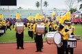 PHUKET, THAILAND - JULY 12, 2018 : Marching band parade of students in the stadium. Royalty Free Stock Photo