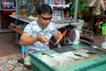 Phuket, Thailand: Jung Ceylon Glass Blower Royalty Free Stock Photo