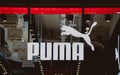 PHUKET, THAILAND - MAY 29, 2022: Puma brand retail shop logo signboard on the storefront in the shopping mall