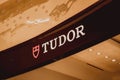 PHUKET, THAILAND - MAY 29, 2022: Tudor brand retail shop logo signboard on the storefront in the shopping mall