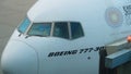 Boeing 777 cockpit view