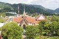 Phuket, Thailand -  04/19/2019:Wat Chalong Temple on sunny summer day at Phuket island, Thailand. It`s the biggest and oldest budd Royalty Free Stock Photo