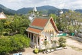 Phuket, Thailand - 04/19/2019:Wat Chalong Temple on sunny summer day at Phuket island, Thailand. It`s the biggest and oldest