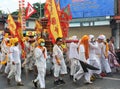 Phuket Town / Thailand - October 7, 2019: Phuket Vegetarian Festival or Nine Emperor Gods Festival street procession, parade with Royalty Free Stock Photo