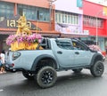 Phuket Town / Thailand - October 7, 2019: Phuket Vegetarian Festival or Nine Emperor Gods Festival parade with Taoist Statue in Royalty Free Stock Photo