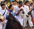 Phuket Town / Thailand - October 7, 2019: Phuket Vegetarian Festival or Nine Emperor Gods Festival parade of Thai Chinese devotees