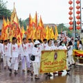 Phuket Town / Thailand - October 7, 2019: Phuket Vegetarian Festival or Nine Emperor Gods Festival street procession, Peranakan