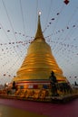 Phukhao Thong Temple at night