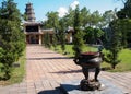 Phuoc Duyen Tower, Thien Mu Pagoda. No people, sunny day. Hue, Vietnam