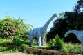 Phuwiangosaurus sirindhornae, Dinosaur statue at viewpoint Phayao Lake kwan-phayao, Thailand.