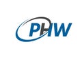 PHW letter creative modern elegant logo design Royalty Free Stock Photo