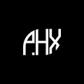 PHX letter logo design on black background.PHX creative initials letter logo concept.PHX vector letter design
