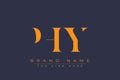 PHY abstract letter logo design Royalty Free Stock Photo