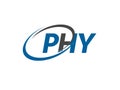 PHY letter creative modern elegant logo design Royalty Free Stock Photo