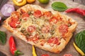 Phyllo pastry pizza