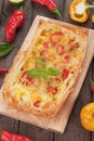 Phyllo pastry pizza