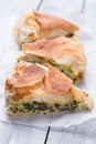 Phyllo pastry spinach pie